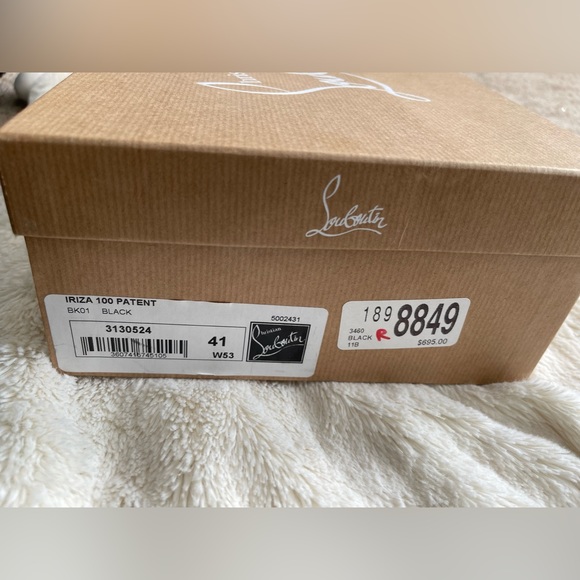 Christian Louboutin Iriza Pointy Toe Half d’Orsay Pump 100mm - Black Patent 41EU - Picture 3 of 12